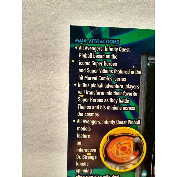 Avengers Infinity Quest Pinball Flyer Marvel Comic Incredible Hulk Art Print Pro - Picture 5 of 10